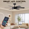 SHOWDI 42 Inch Ceiling Fan with Lights and Remote, 6