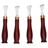 4pcs Leather Edgers Sharp Professional Trimming Working Kit with Wooden