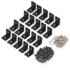 Befenybay 20 Pieces Black 2 Hole Inner Corner Connectors with