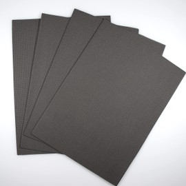 KCS 4 pc of 12" x 18" 14CT Counted Cotton Aida Cloth Cross Stitch Fabric (Dark Grey)