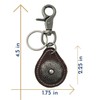 Evenchae Leather Keychain with Heavy Duty Clip - Ornate Concho