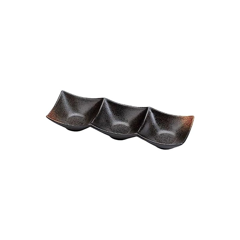 J-kitchens 876355 Serving Plate (Plate), 3-Piece Deep Condiment Plate, Baking,