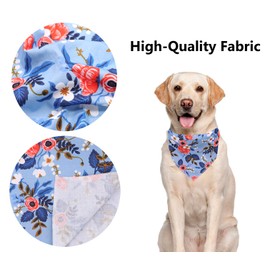 ARING PET Dog Bandana, Cotton Flower Dog Bandanas Dog Triangle Bib Neckerchief for Small and Large Dogs and Cats