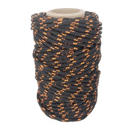 Colourful Nylon Rope 3 mm Rope Paracord Cords for Outdoor Garden and DIY 25 m Black with Orange