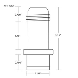 LS1/LS2/LS3/LS7 BILLET WATER PUMP TOP FITTING | -16AN LONG