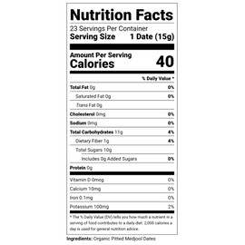 Terrasoul Superfoods Organic Pitted Medjool Dates, 12oz