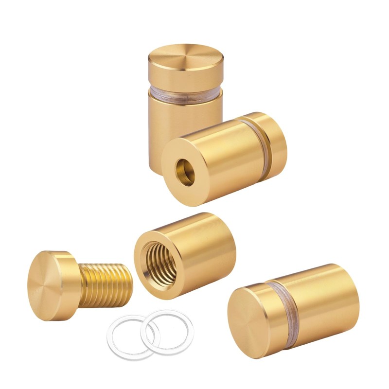 4 Pcs Aluminum Standoff Fixings, Sign Standoff Screws Wall Mount