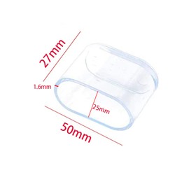 Leliafleury 16Pcs Rubber Leg Tips 25mm x 50mm Clear Chair Leg Caps Oval Rubber Furniture Feet Replacement Tips for Tables Chairs Desks
