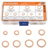 HELIFOUNER Copper Washers, 150PCS 8 Sizes Copper Metric Sealing Washers