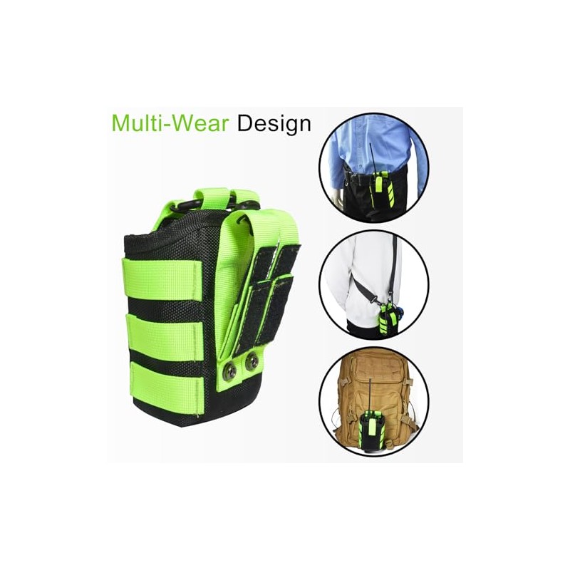 Large Capacity MOLLE Radio Pouch with Adjustable Shoulder Strap