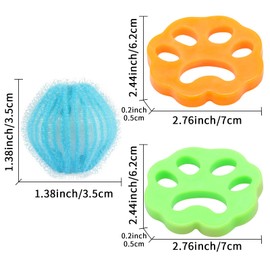 Ogetok 16 STÜCK Wäschekugeln Haustierhaarentferner für Waschmaschine, wiederverwendbarer Haustierfellfänger für Wäsche, Waschball Fusselentferner Haarfänger Reinigungswerkzeug für Bettwäsche Kleidung