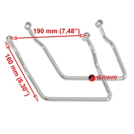 GUDAVO Luggage Saddlebag Pannier Support Bars Compatible with Honda Rebel CMX 500/300 VT 600 / VLX 600 Shadow Yamaha XVS 650 DRAGSTAR