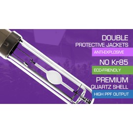 GRUOTVSZAK CMH 315W 3000K 625umol / 4200K 590umol Ceramic Metal Halide 3000K CDM Full Spectrum Indoor Flowering Grow Light Bulb Pack of 2