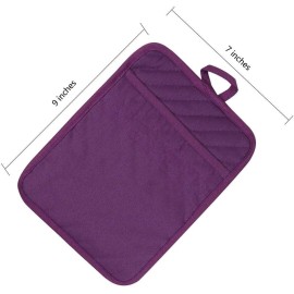 Anyi Pot Holders for Kitchen Heat Resistant, Cotton Hot Pads for Counter Table,