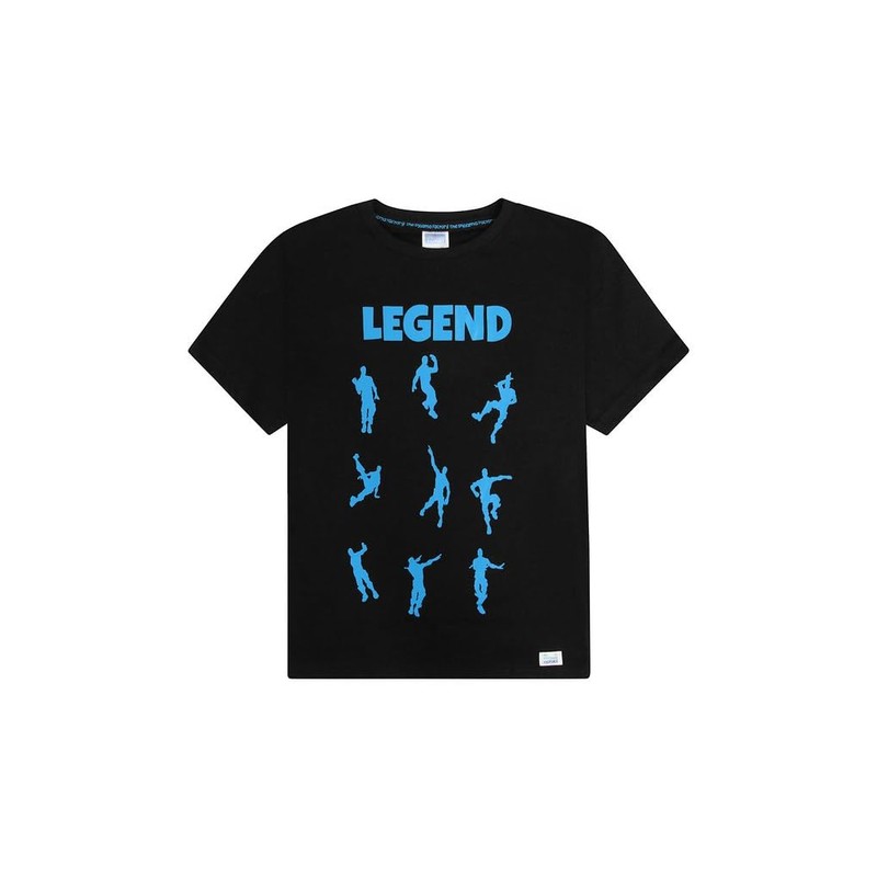 ThePyjamaFactory Brand Boys Emote Legend Dance Gaming Pyjamas Black Blue