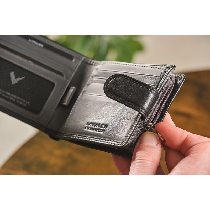 Lavalen Soft Leather Wallets for Men UK - RFID Blocking