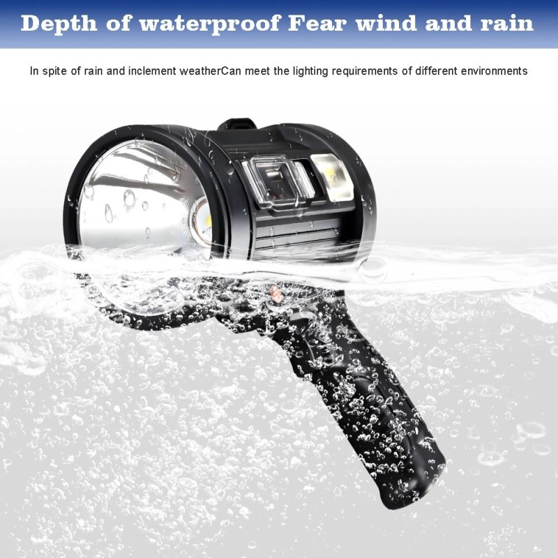 SHUONE57 Rechargeable Spotlight, Super Bright 90000LM Handheld Flashlight Led Spot