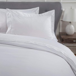 Sleepdown Pillowcase Sateen Pack of Two Oxford Pillow Cover Set Anti-Allergy 300 Thread Count Luxury Bed Linen-White-50 x 75cm, 100% Cotton, White, Standard 50cm x 75cm