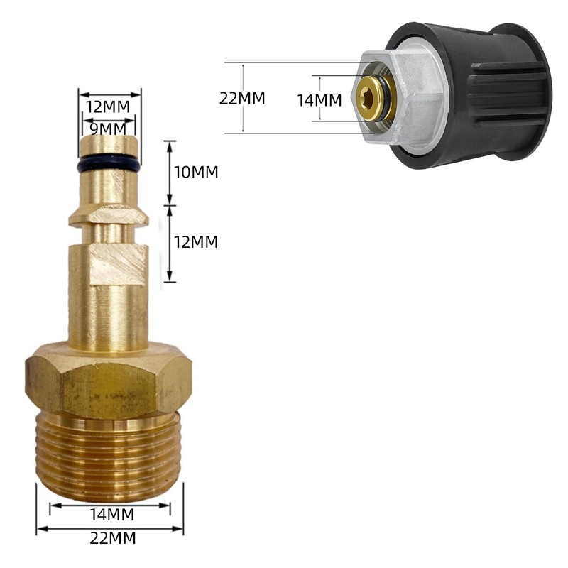 GIONAR High Pressure Washer Quick Connect Adapter for Karcher K2-K7