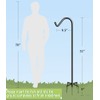Garbuildman 60 Inch Tall Shepherd Hooks with 5-Forked Base, Adjustable