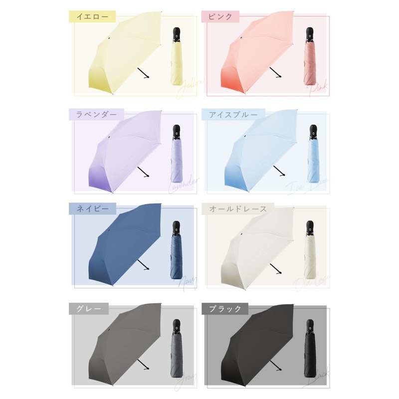 MONOTELIER Parasol, UV Protection, 100% Light Blocking, Folding Umbrella, Women's,
