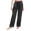 Lavenderi Women's Silk Satin Pajama Pants, Long Sleep Pants with