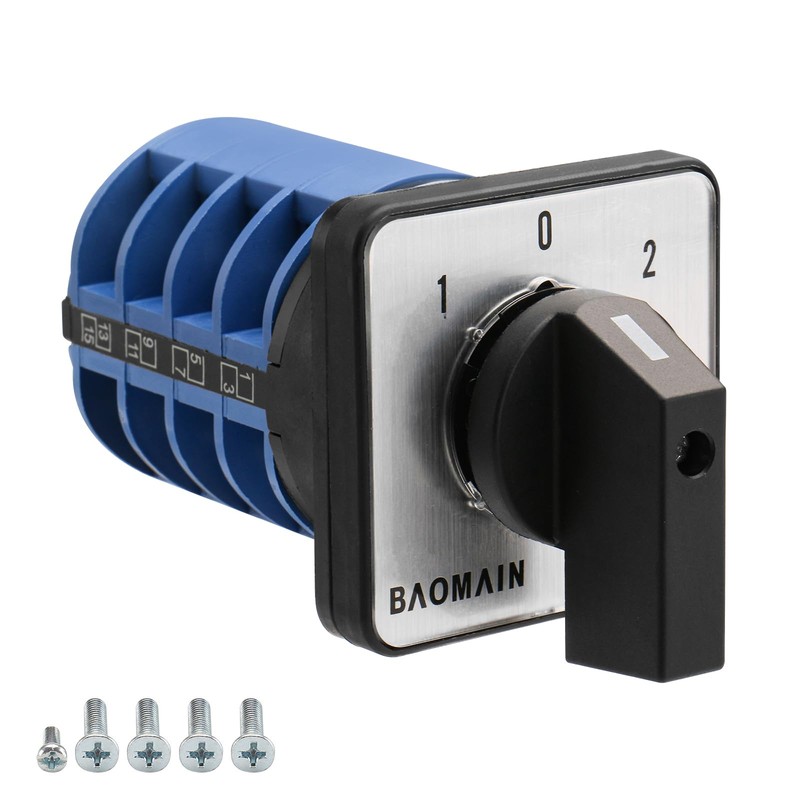 Baomain 40A Rotary Cam Changeover Switch AC 660V 3 Positions