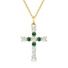 S.Leaf Cross Necklace for Women's Cross Necklace Diamond Crosses Pendant