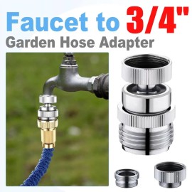 Unbranded Brass Sink Faucet 3/4" To Garden Hose Adapter Swivel Adapter + Aerator Kit