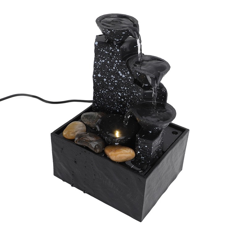Tabletop Fountain Circulating Water Decorative USB Desk Waterfall Fountain with