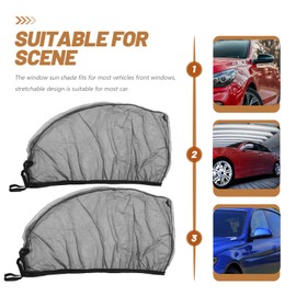 iplusmile 1pair Car Window Sunshade Heat Insulation Shades for Side Uv and Privacy Versatile Mesh Design for Various Automotive Models Keep Interior Cool and Comfortable