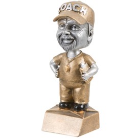 Decade Awards Coach Bobblehead Trophy, Male - 6 Inch Tall | Engraved Coach Award - Customize Now