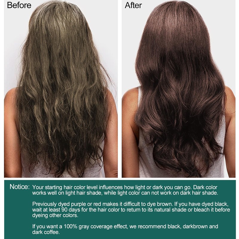 Yocisku Tea Tree Hair Dye Shampoo 3 in 1, Gray