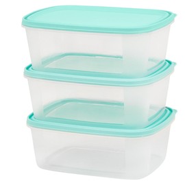Wham Everyday Food Box & Lid 2Ltr Clear/Assorted (Pack 3)