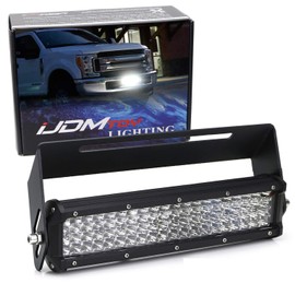 iJDMTOY Lower Grille Mount 12-Inch LED Light Bar Compatible with 2017-up Ford F250 F350 F450, Includes (1) High Power LED Lightbar, Lower Bumper Opening Mounting Brackets & On/Off Switch Wiring Kit