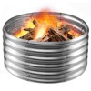 Camp Fire Ring Pit, Large Round Galvanized Steel Fire Pit,