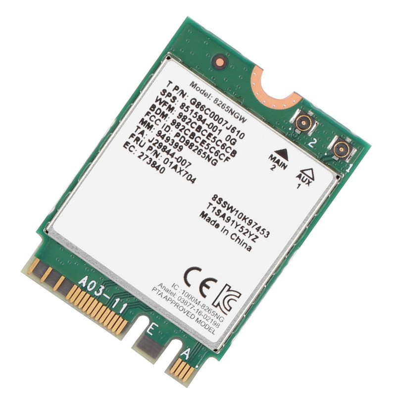 Bluetooth 4.2 For Intel 8265 867M 802.11AC 2.4G/5G Wireless Network