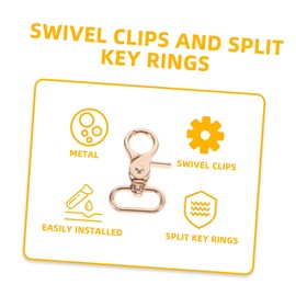 COLLBATH 5pcs Lobster Clasp Bag Clips for Jewelry Making Handbag Accessories Snap Hook for Keychains Pet Leashes and Craft Projects Easy to Install and Detach