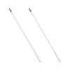 2 Pack Blind Wand with Metal Hook, 12 Inch White