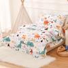 JSD Dinosaur Toddler Bedding Set, 4 Piece Bed-in-a-Bag Toddler Comforter