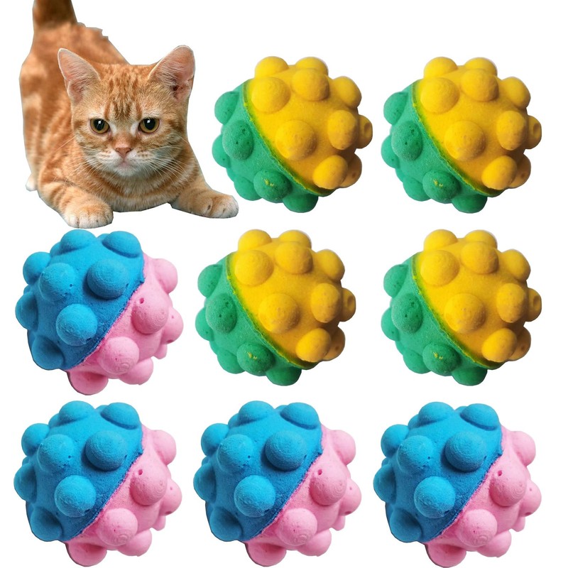 GINFH Cat Foam Ball Cat Sponge Ball Toy Cat Soccer