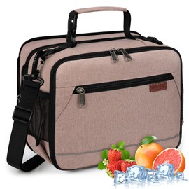 Lonchera termica para mujer, lonchera termica para mujer ampliable, bolsa de almuerzo, loncheras termicas adultos, lunchera para hielera, Trabajar, Picnic, Rosa