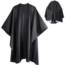 [Grutiu] Haircut Cape, Cape for Adults, 39.4 x 55.1 inches (100 x 140 cm), Cape, Haircut, Cape, Haircut, Dye, Beauty Apron, Hair Salon, Work Apron, Foldable, Adjustable, Professional Haircut Cape,