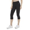 Energy Zone Women's Essential Cotton Capri Legging, Deep Black, Large
