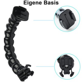 FiTSTILL Jaws Flex Clamp Mount with Adjustable Gooseneck 8-Section Compatible with Go Pro Hero 12, 11, 10, 9, 8, 7, 6, 5, 4, Session, 3+, 3, Max, 11 Mini, DJI Osmo Action