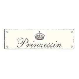 Shabby Vintage Door Sign Plaque - Includes Gift Tag Shield Deko Shield "Princess" Baby Nursery Room