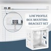 6 Pieces 1 Inch Blind Brackets White Profile Box Mounting Bracket