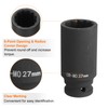 sourcing map 12-Point Deep Impact Socket 1/2 Inch Drive 27mm
