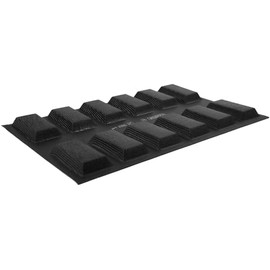 Demarle FP 2264 Flexipan Origine Silicone-Fiberglass Pan with 12 Financiers Rectangular Cavities 1-3/4 Inch x 3-3/8 Inch x 9/16 Inch High