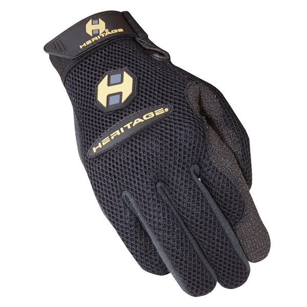 Heritage Air-Flow Roping Gloves, Size 10, Black